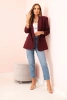 Elegant blazer with lapels burgundy