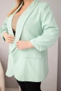 Elegant Plus Size women's blazer mint