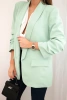 Elegant jacket with lapels light mint