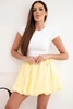 Women's viscose bubble skirt with elastic waistband yellow