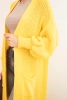 Long cardigan sweater dark yellow