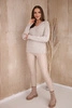 Sweater with V neckline beige