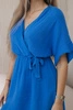 Muslin dress with waist cornflower blue