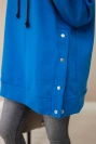 Bluza ocieplana z napami chabrowa