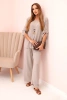 Women's set with a blouse with a necklace and wide pants fango