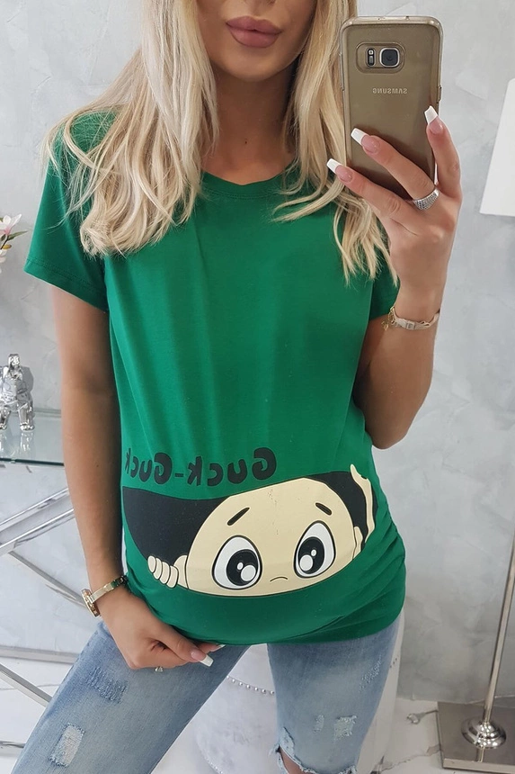 Těhotenská halenka Guck green