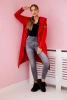 Long cardigan with hood red