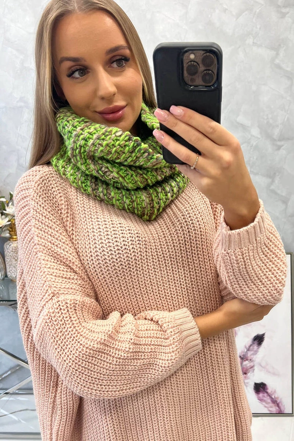 KN16 Moteriškas šniūrelis su snapeliu, žalias neoninis