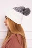 Cap with fleece Alice K248 white+gray