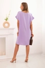 Suknelė su kišenėmis šviesiai violetinė