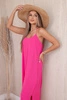 Long dress with straps pink