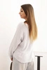 Women's viscose sweater with long sleeves and a round neckline gray