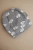 Women's winter knitted hat with snowflake pattern K463 gray
