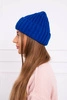 Cap with turn up Magda K293 mauve blue