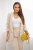 Elegantes Set aus Jacke und Hose in dunklem Beige