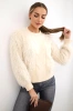 Long-pile sweater beige