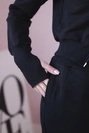 Set sweatshirt with longer side black