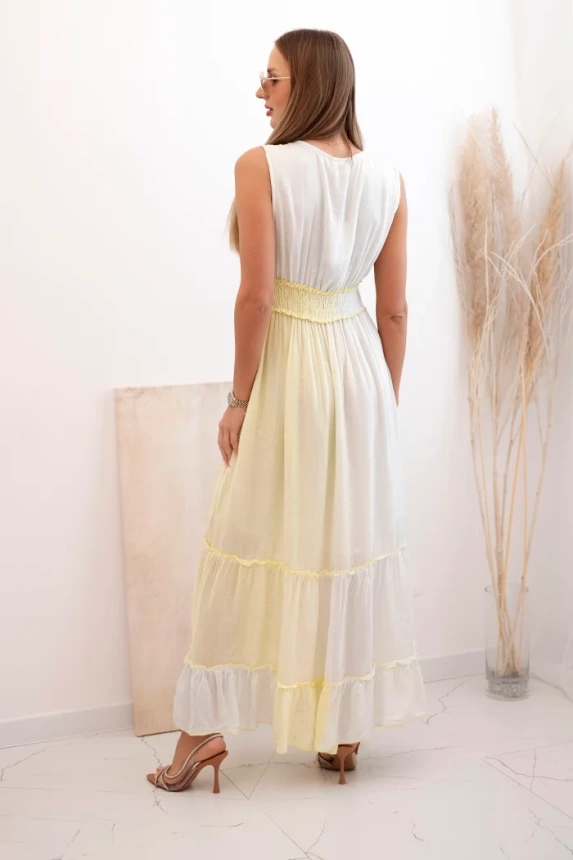 Women's viscose dress with sequins kiwi