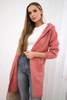 Plain sweater with a hood and pockets fuchsia