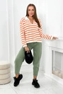 Striped sweater orange