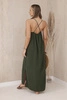 Long dress with straps khaki