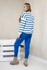 Pullover-Set Gestreiftes Sweatshirt + Hose kornblumenblau