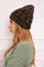 Melisa vilnonė kepurė K241 black+olive