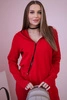 Džemperių komplektas su ilgesniais šonais raudonos spalvos