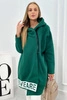 Insulated sweatshirt with a zipper dark green