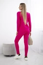 Set mit Knopfausschnitt fuchsia