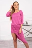 Asymmetric dress, 3/4 sleeve pink
