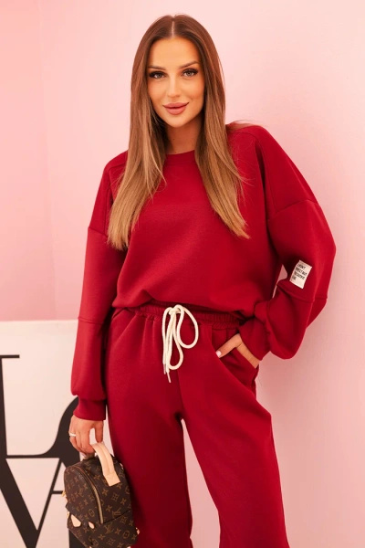 Komplet bluza + spodnie masełko śliwkowy