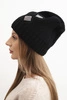 Women's winter wool hat with zirconia K453 graphite