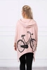 Sweatshirt with a bicycle print dark powdered pink