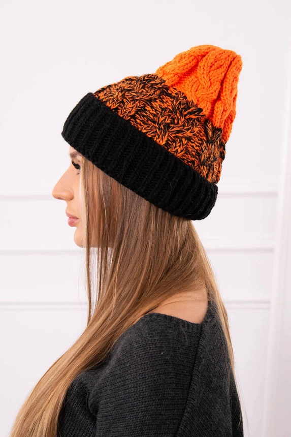 Samara Damenmütze K346 schwarz+neon orange