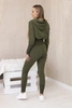 Set with wide cuffs khaki