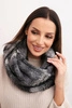 Women's wool blend soft winter wrap scarf KN20 graphite