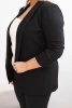 Women's Plus Size Unbuttoned Blazer with Lining XL/2XL black