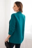 Women's unbuttoned blazer with lining S/M sea color
