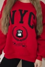 Baumwollset isoliertes sweatshirt + leggings rot