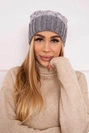 Cap with fleece Milano K203 gray melange+gray