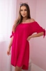 Dress tied on the sleeves fuchsia