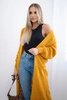 Openwork cardigan with pockets mustard