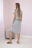 Tied dress with an envelope-like bottom gray