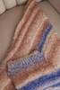 Women's wool scarf soft and warm in colorful stripes KN19 dark powder pink