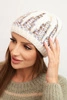 Women's winter wool hat with zirconia K453 graphite