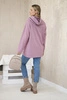 Tunic with a zipper on the hood Oversize dark pink
