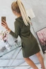 Dress with a hood and pockets khaki
