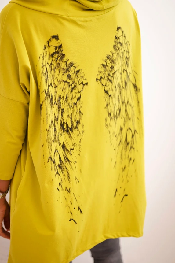 Sweatshirt mit Kiwi-Flügel-Print