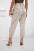 Summer Punto trousers with leg closure dark beige